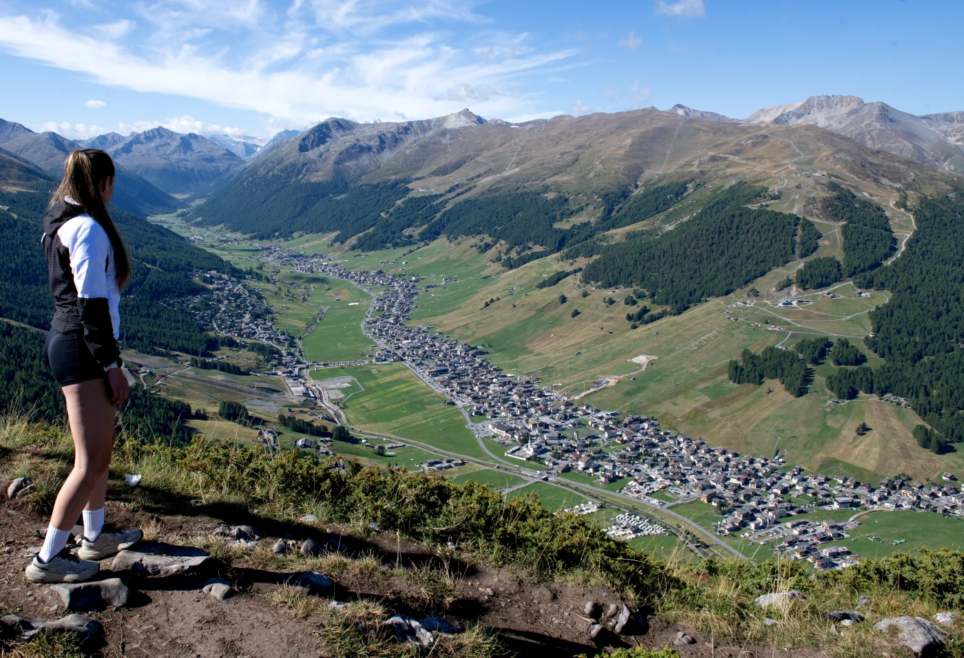 Summer landscape among the mountains and valleys of Livigno