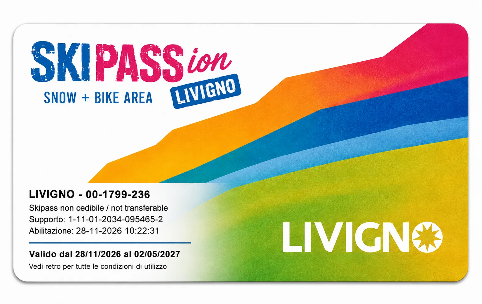 Livigno ski pass 2026/2027